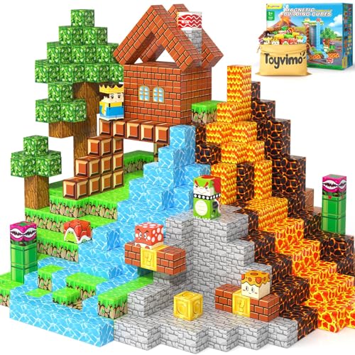 100PCS Magnetic Blocks Magnetic Building Blocks Sensory Toys for Kids Ages 3
