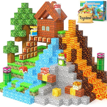 100PCS Magnetic Blocks Magnetic Building Blocks Sensory Toys for Kids Ages 3