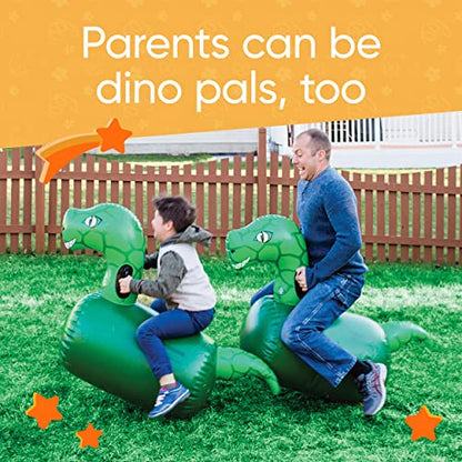 Hop N Go Inflatable Dino Riding Bouncy Hopping Toys for Kids Ages 5+