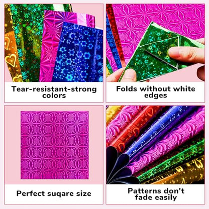 Iridescent Laser Origami Paper (50 Count)