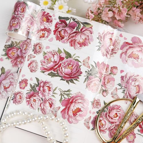 PET Tapes Pink Flower Scrapbook Supplies (6.56 Foot)