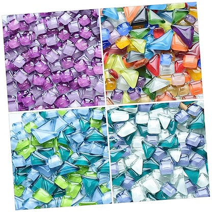 DIY Mosaic Supplies Crystal Glass for Home Decor Easy to Apply Frames Tables and Stepping Stones for Creative Projects