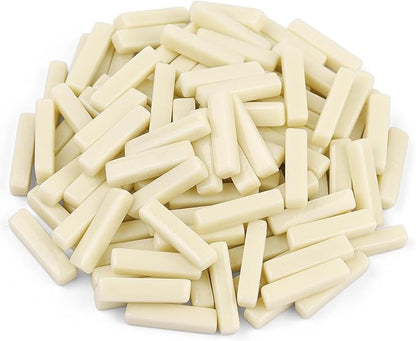 Youway Style Stick Mosaic Tiles for Crafts Bulk,150g Off White Strips Shapes Mosaic Glass Pieces for Crafts DIY Spring Mosaic Art Decor,Mosaic Kit Supplies