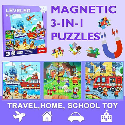 Fire Brigade Magnetic Puzzles for Toddlers (61 Count)