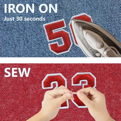 Number Iron On Patches (50 Count)