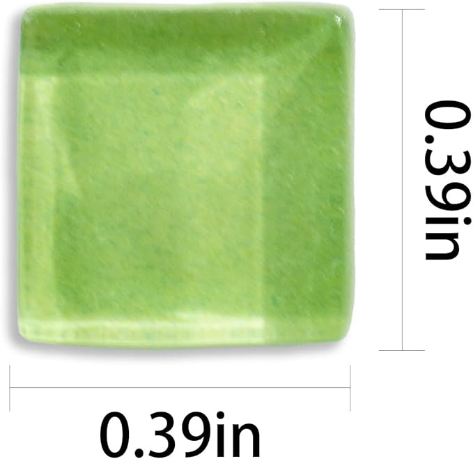 Square Glass Mosaic Tiles for Adults Crafts Supplies,200g Iridescent Stained Glass Pieces Bulk for DIY Coasters Mosaic Art Handmade Jewelry Picture Frames Decoration