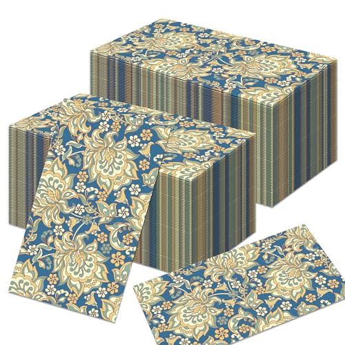 100Pcs William Morris Paper Napkins Disposable Paper Floral Vintage Napkins Decoupage Decorations for Kitchen (100 Count)