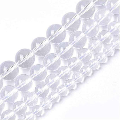 90pcs Adabele Natural Grade A Clear Crystal White Quartz Healing Gemstone 4mm Small Round Beads Gem Stone Spacer for DIY Craft Jewelry Making GE1-4