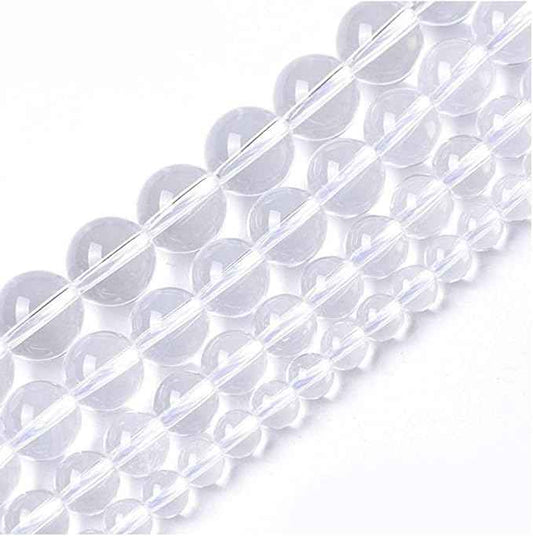 90pcs Adabele Natural Grade A Clear Crystal White Quartz Healing Gemstone 4mm Small Round Beads Gem Stone Spacer for DIY Craft Jewelry Making GE1-4