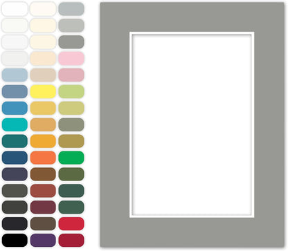Poster Master Mid Gray Matboard – 4-Ply Acid-Free Picture Mat Board with 45° Beveled Cut, Made in USA, Custom Cut to Any Size, 1/16" Thickness for Framing & Displays