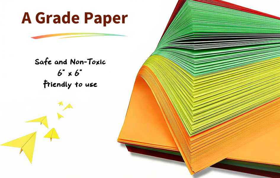 Origami Paper 160 Sheets 6 x 6 Inch Square Double Sided Folding Paper (160 Count)
