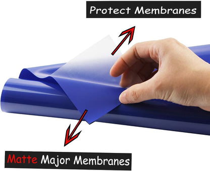 Guangyintong Heat Transfer Vinyl Blue HTV Rolls, 12" x 12ft Iron on Vinyl for T-Shirts, Matte Surface HTV for All Cutter Machine Easy to Cut & Weed for Heat Vinyl DIY Design