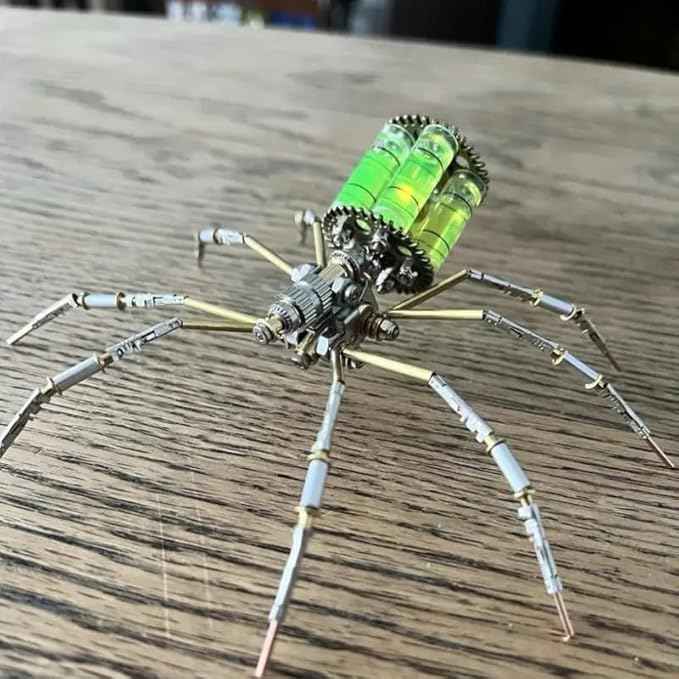 3D Metal Mechanical Insect Assembly Kit Steampunk Model Adult DIY Hand Assembly Creative Birthday Holiday Vintage Trend Tabletop Ornament Collection Spider 3