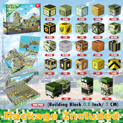 100PCS Magnetic Blocks