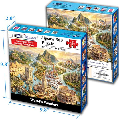 Donuts 500 Pieces Jigsaw Puzzle with Very Large Pieces for Adults