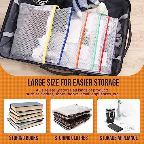 24pcs Mesh Zipper Pouch File Bags Puzzle Storage Bags