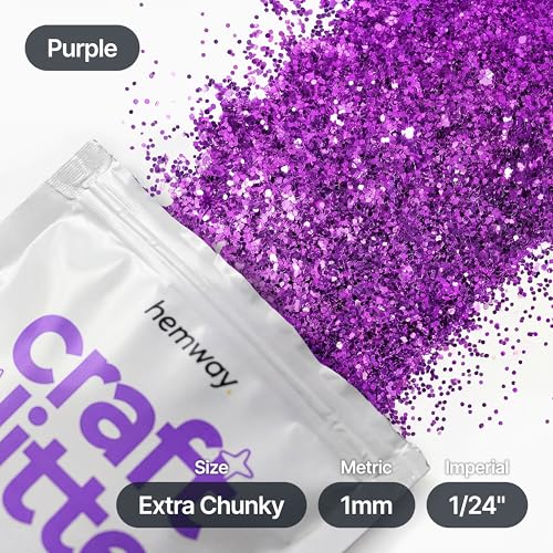 Craft Glitter Purple 100g Extra Chunky Glitter (3.5 Ounce)