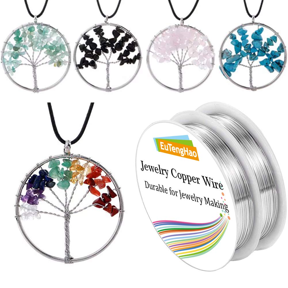 EuTengHao 6 Colors Jewelry Copper Wire Jewelry Beading Wire for Bracelet Necklaces Craft Jewelry Making Supplies (66 Yards,24 Gauge) - Crafty Corner