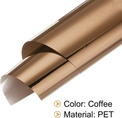 MECCANIXITY 50 Sheets Heat Reactive Foil, 20x29cm Coffee Foil Transfer Sheets Toner Reactive Foil Transfer Foil Sheets Hot Foil Stamping Paper for Crafts DIY Cardmaking Album Decoration
