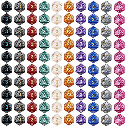 100pcs D8 Dice Set for Dungeon and Dragons (100 Count)