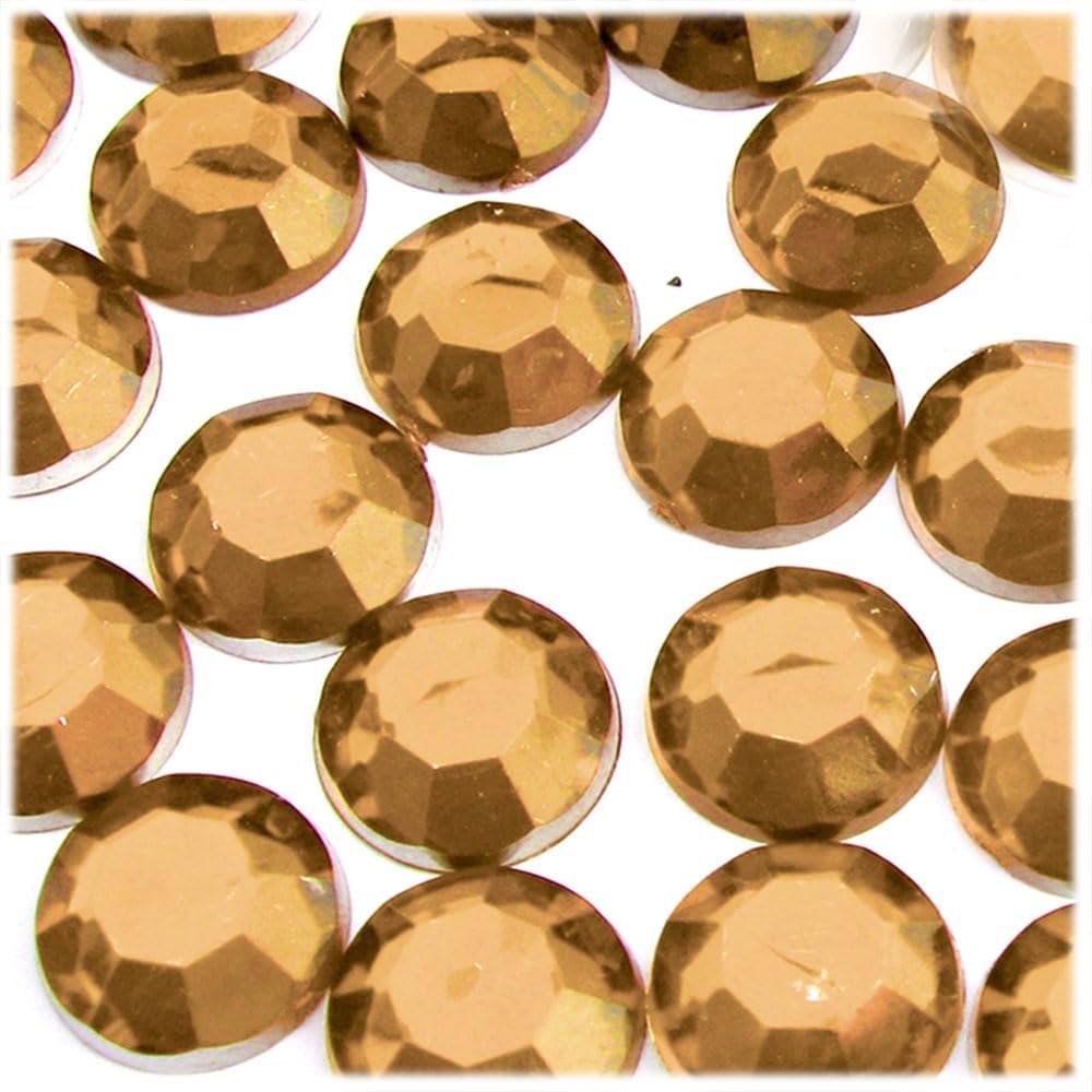The Crafts Outlet 72pc Flatback Acrylic Rhinestones Round 20mm - Jet Black - Crafty Corner