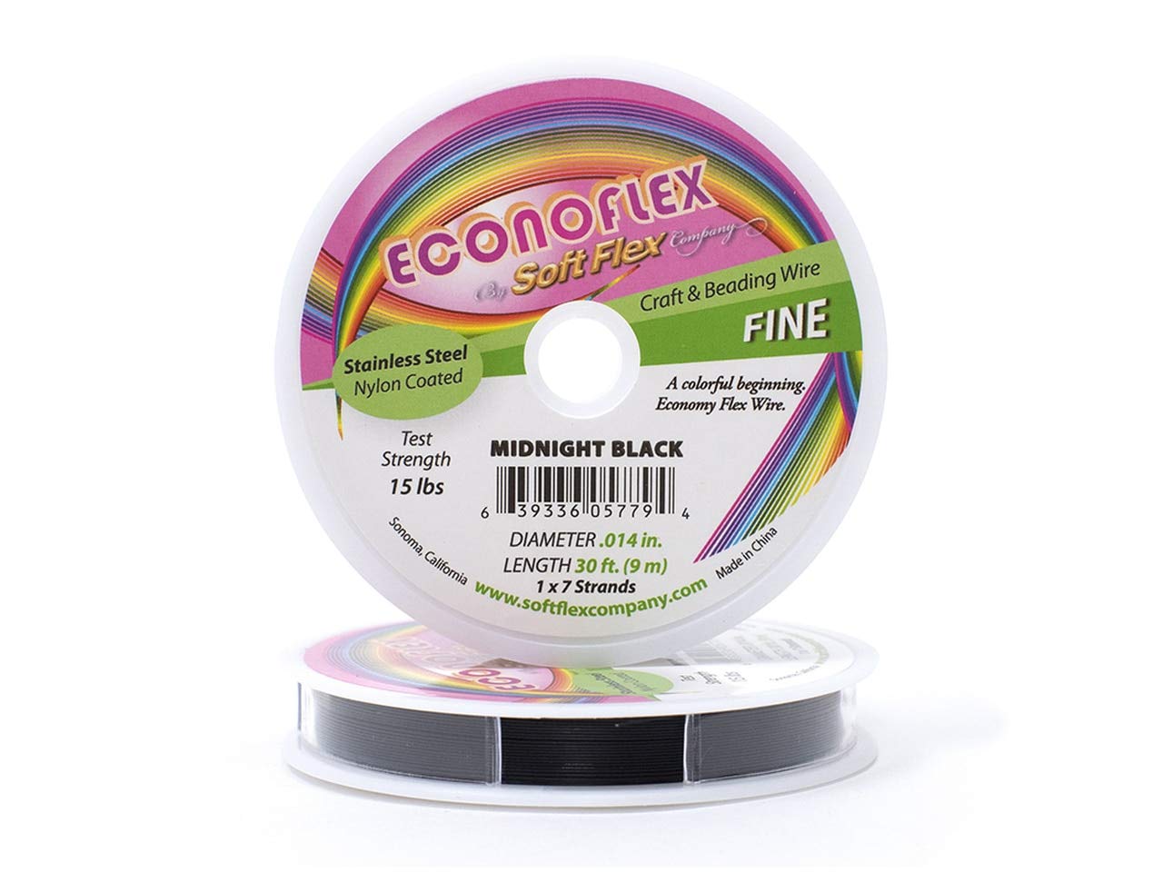Soft Flex Econoflex Hobby Beading Wire - Fine Gauge 0.014-30 Feet No Lead Crafting Wire - Crafty Corner