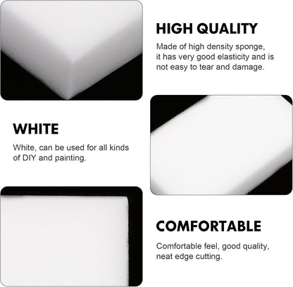 Tofficu 32 Pcs High Density Sponge Blocks for Needle Felting, DIY Crafts, Jewelry Making, and Heat Shrinkable Accessories, 3.93x2.36x3.14 Inch, White Paint Sponges