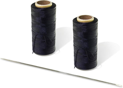 12" Upholstery Large Eye Long Needle Apply to Home or Work Hand Sewing Tapestry Embroidery (12 inch + 2 Leather)