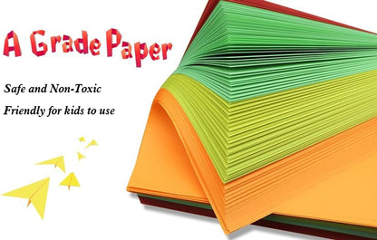 160 Sheets Origami Paper Double Sided for Arts & Crafts 20 Vivid Colors - 6 x 6 Inch Square Easy Fold Paper for Beginner - Crafty Corner