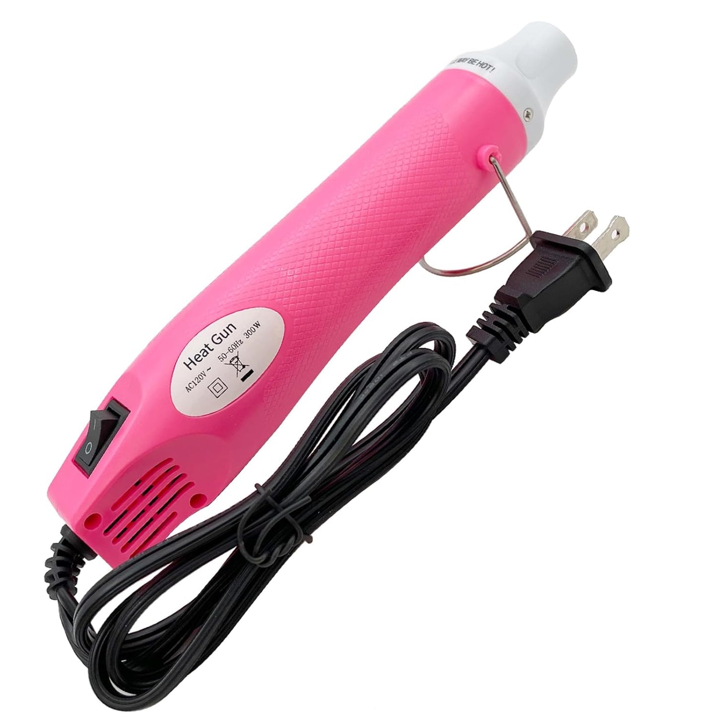 Mini Heat Gun, Portable Hot Air Gun Tool for DIY Crafts Heat Shrink Gun for Epoxy Resin, Embossing, Shrinking Wrapping Drying Paint Removing Stickers (Pink) - Crafty Corner