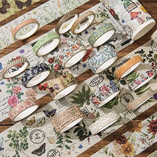 24 Rolls Vintage Washi Tape Set
