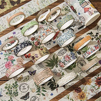 24 Rolls Vintage Washi Tape Set
