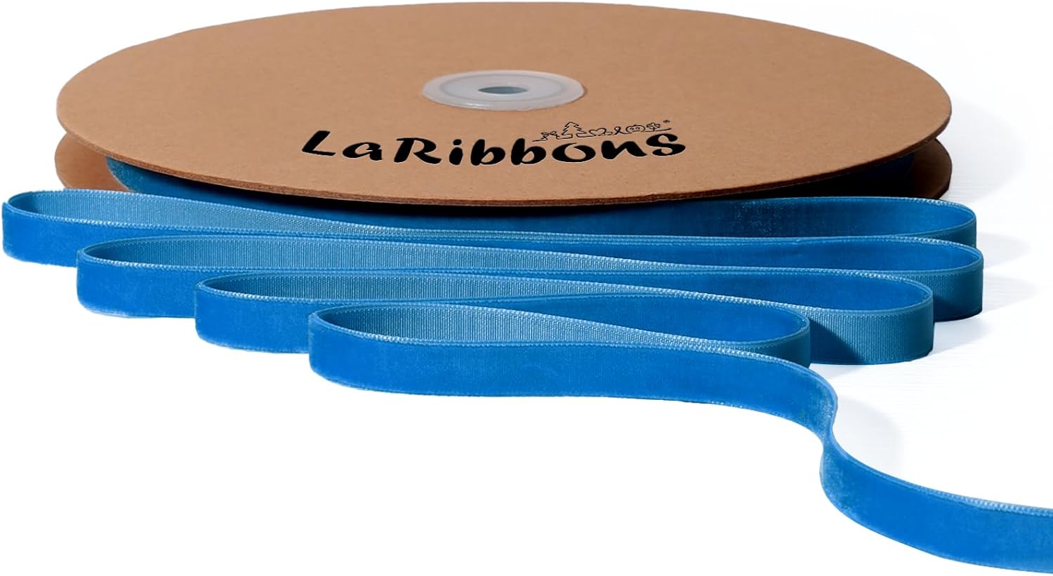 LaRibbons Thin Velvet Ribbon 3/8 Inch x 25 Yards, Dusty Blue Velvet Ribbon for Christmas Tree, Gift Wrapping, Wreath Bow, Outdoor Decoration - Crafty Corner