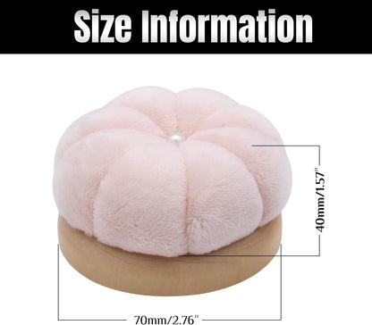 Uxney Pin Cushion,Wooden Sewing Pin Cushion Pincushion Needle Cushion for Sewing Quilting Needlework DIY Crafts(Light Pink,2 PCS)