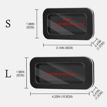 FJW Magnetic Needle Holder Case with Clear Acrylic Lid - Strong Sewing Pin Storage Case - Secure & Visible Needle Keeper for Sewing, Quilting, Crafts Large