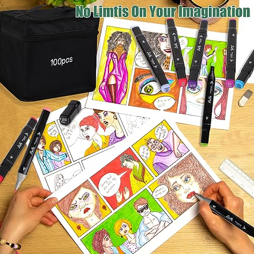 Art Marker Sets 100 Colors (100 Count)