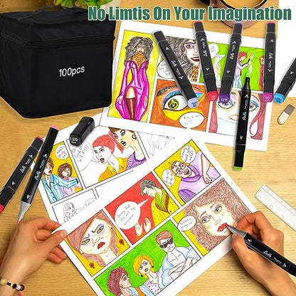 Art Marker Sets 100 Colors (100 Count)