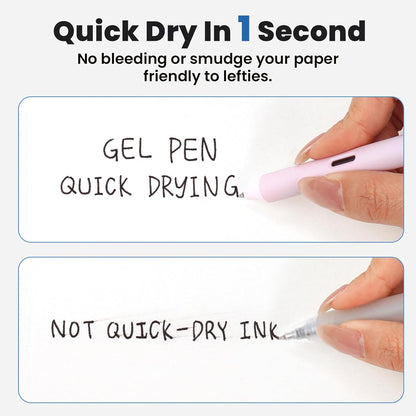 WRITECH Gel Pens Fine Point: 0.5mm Black Ink Retractable 4ct Smooth Writing No Bleed with Aesthetic Gradient Color Pen Barrel for Journaling Note Taking Sketching