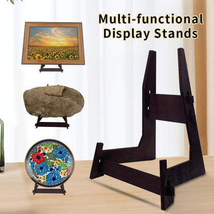 2 Pack 13 Inch Wooden Large Plate Display Stands