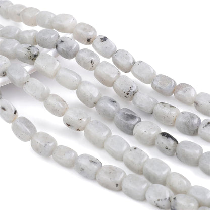 Natural Spectrolite Cuboid Stone Loose Semi Gemstone Beads for Jewelry Making 8mmx12mm 38cm/Strand