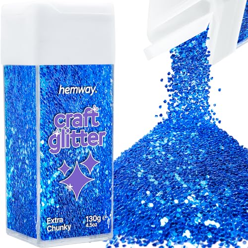 Craft Glitter Shaker Sapphire Blue 130g Extra Chunky (4.5 Ounce)