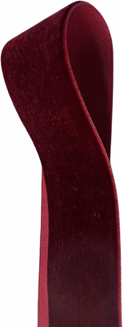Velvet Ribbon, 1 1/2-Inch by 25-Yard Spool (Burgundy) - Crafty Corner