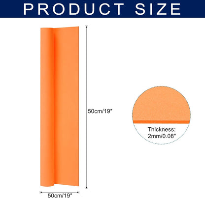MECCANIXITY Foam Sheets Crafts 19x19 Inch 2mm EVA Craft Foam Paper Foam Sheets for Crafts Projects DIY Cosplay Modeling, Orange