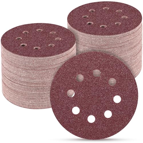 100PCS 5 Inch Sanding Discs 40 Grit Sandpaper for Orbital Sander (100 Count)