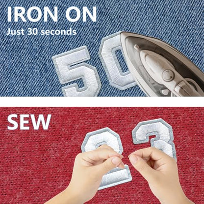 Number Iron On Patches (50 Count)