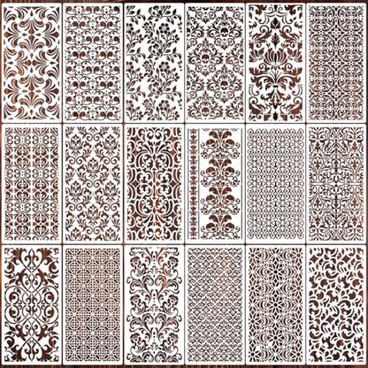 Damask Stencil Stencils for Crafts Reusable 7.8"x4"