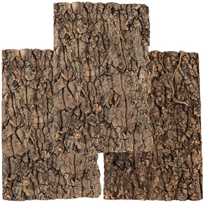 Cork Bark 3Pcs Plants Decor Cork Terrarium Background Decorative Tree Bark Adornment Reptile Climbing Plaything for Gecko Lizard Tortoise Frog Bearded Dragon Tank Access
