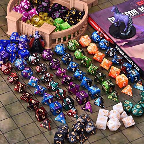 RPG Dice 210 Pieces Polyhedral Dice Set for DND (210 Count)