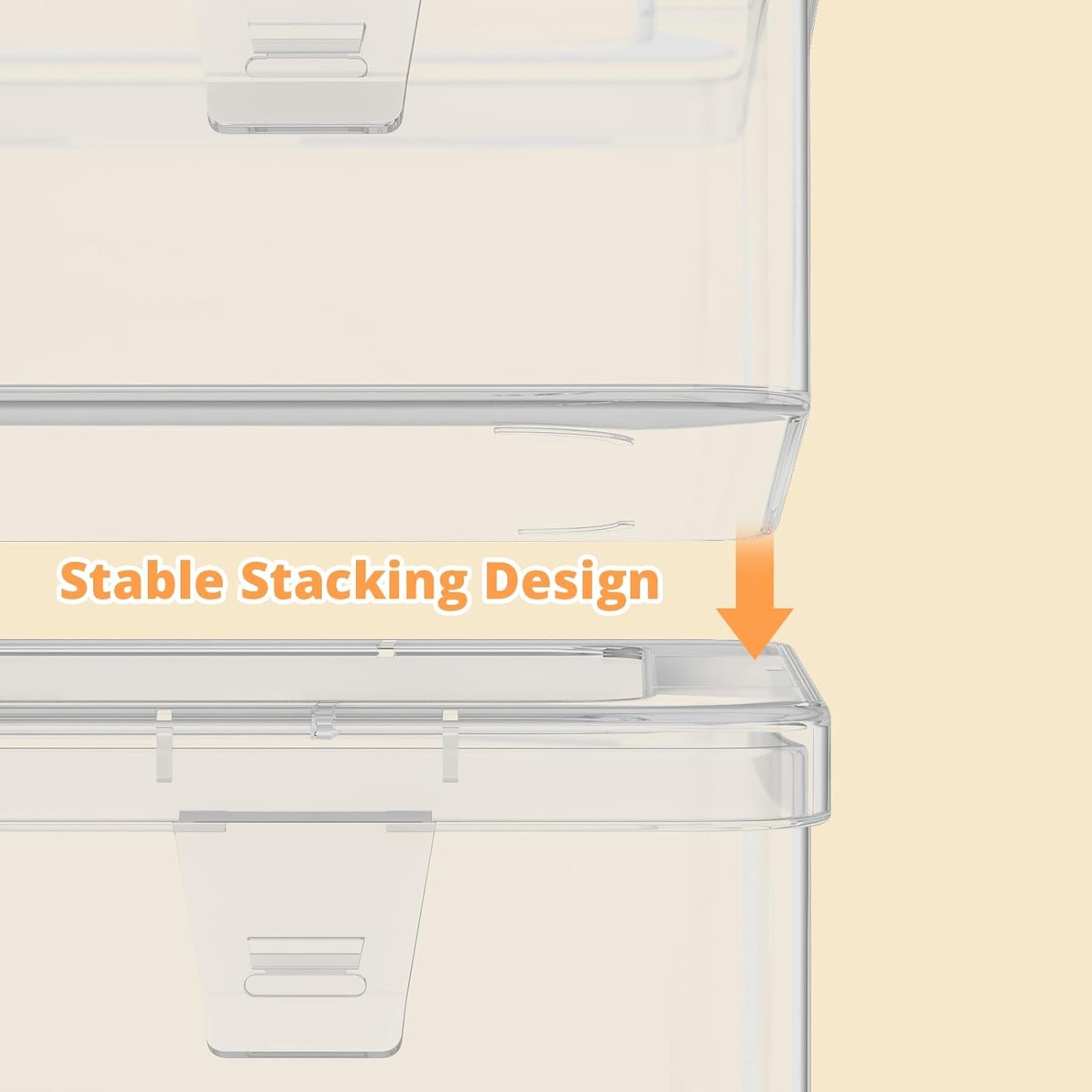 Mathtoxyz Bead Organizer Box(Red,Yellow,Blue), 31Pcs Small Bead Organizers and Storage Plastic Cases Mini Clear Containers Boxes with Hinged Lid and Rectangle for Bracelet Making DIY Jewelry Craft