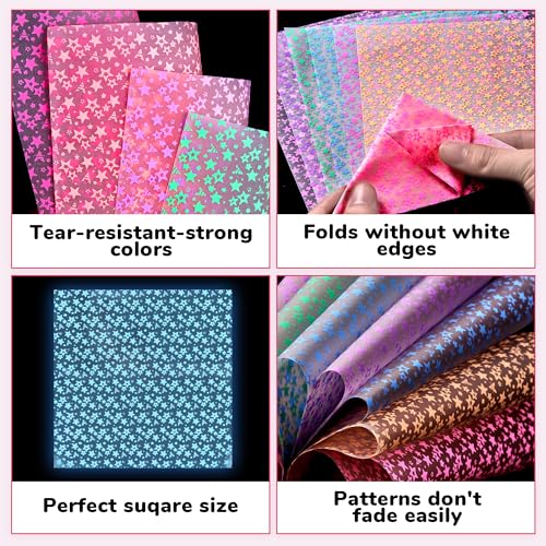 Deep Glow in the Dark Origami Paper (50 Count)